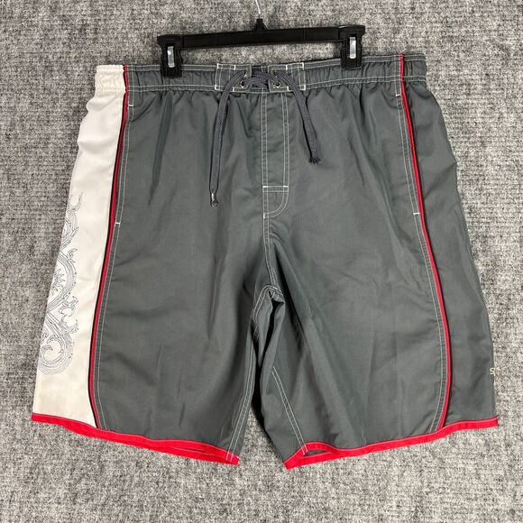 Speedo Other - Speedo Shorts Mens Large Gray Swim Swimwear‎ Lined Trunks Board Swimming Beach
